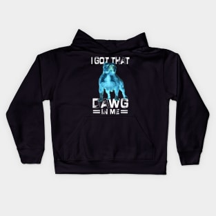 I Got That Dawg In Me Xray Pitbull Ironic Meme Viral Quote Kids Hoodie